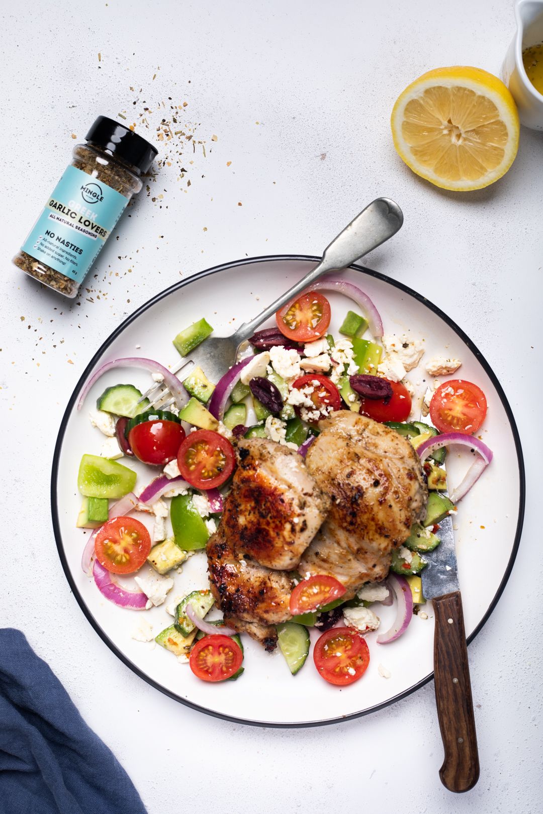 Mingle's Greek BBQ Avocado Chicken Salad