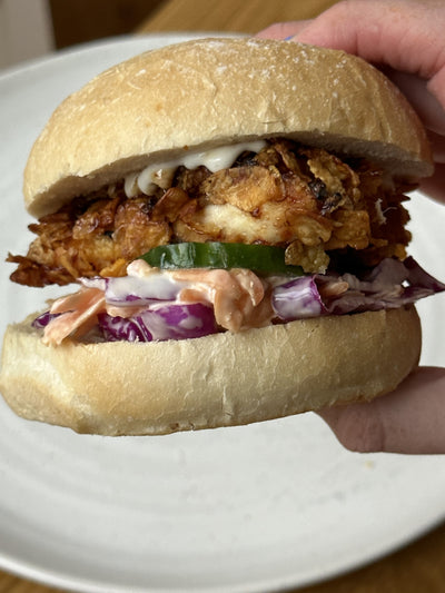 Mingle's Super Simple Swicy Korean BBQ Chicken Burger