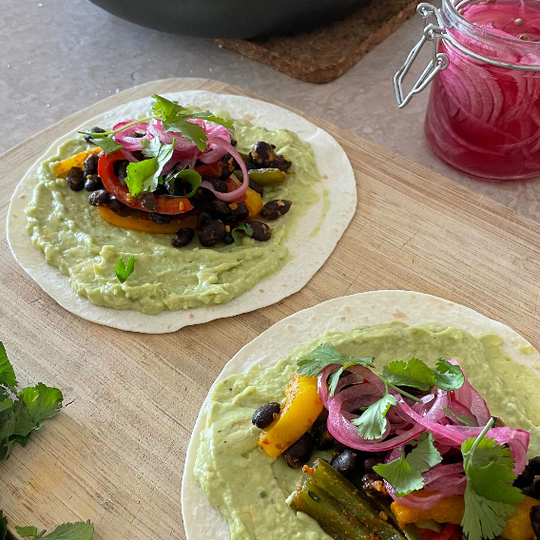 Mingle's Taco Tuesday Revolution with Black Bean + Capsicum Tacos
