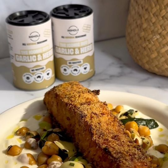 Mingle Garlic & Herb Crusted Salmon Delight