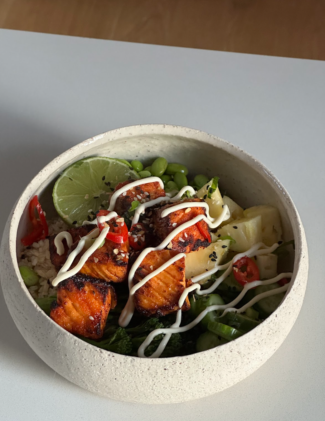 Mingle's Chilli Lime Fiesta: The Ultimate Salmon Bowl