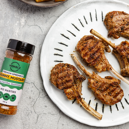 Honey Mustard Pan-Fried Lamb Cutlet