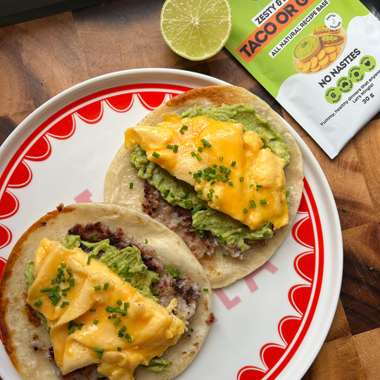 Smashed Sausage Breakfast Taco