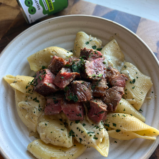 Creamy Italian Herb Steak Pasta