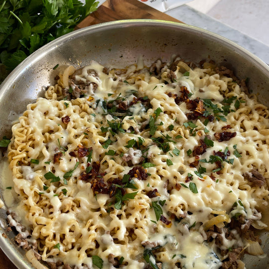 Moroccan One Pan BBQ Beef Ramen