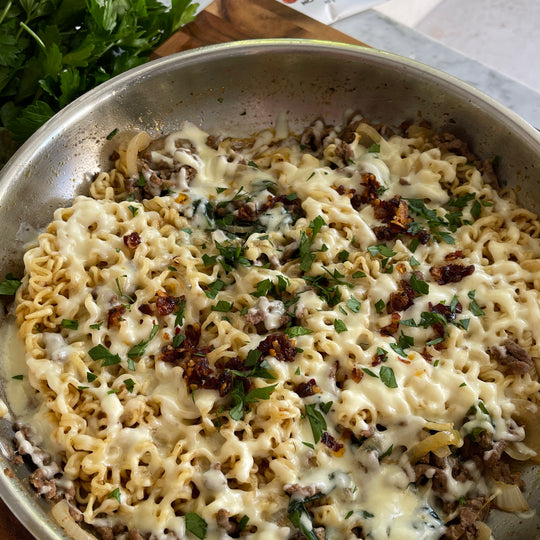 Moroccan One Pan BBQ Beef Ramen