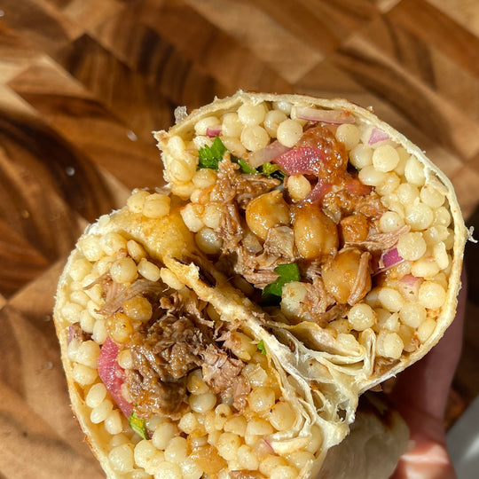 Slow Cooked Moroccan Beef Burritos