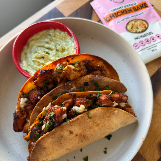 Buffalo Chicken Crispy Baked Tacos