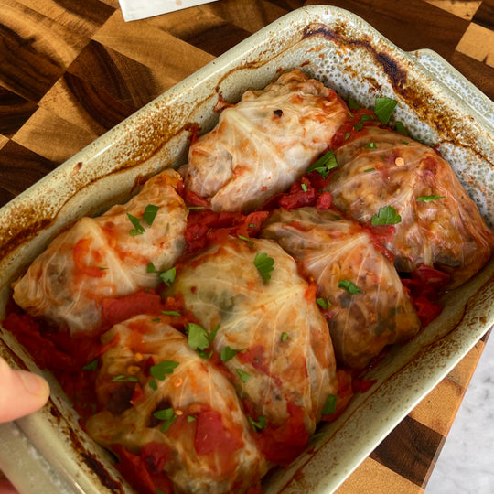 Honey Garlic Beef Cabbage Rolls