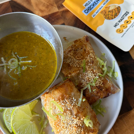 Rice Paper Chicken Curry Dumplings