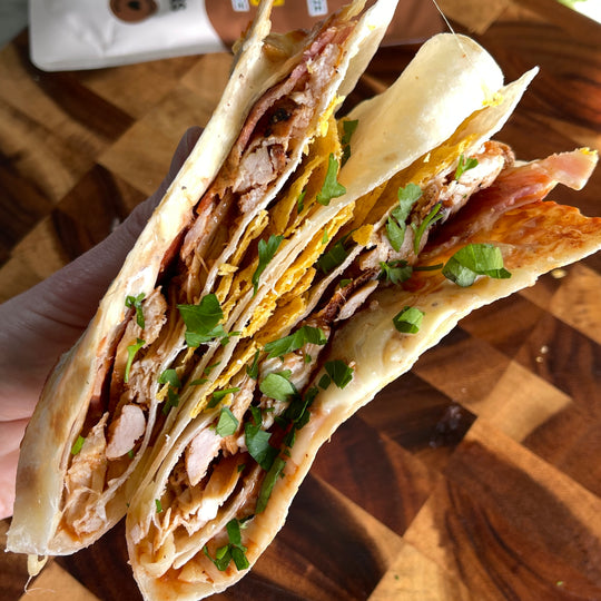 BBQ Chicken and Bacon Folded Wrap