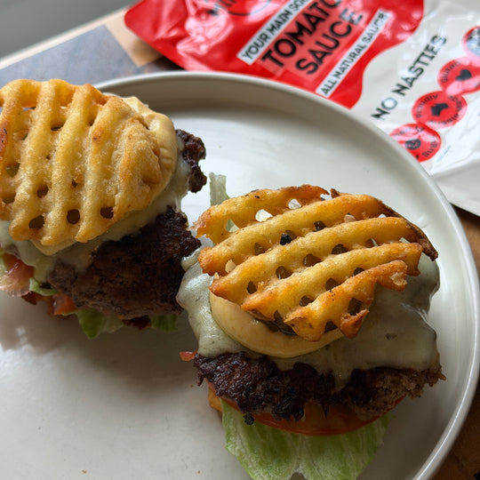 Mini Checkered Burger Sliders