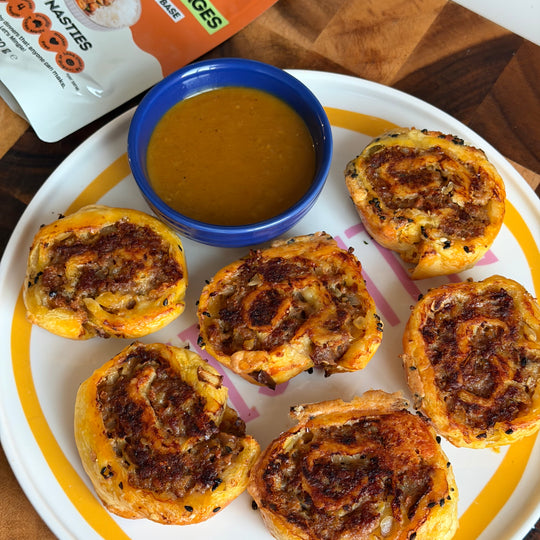 Curried Sausage Roll Pinwheels