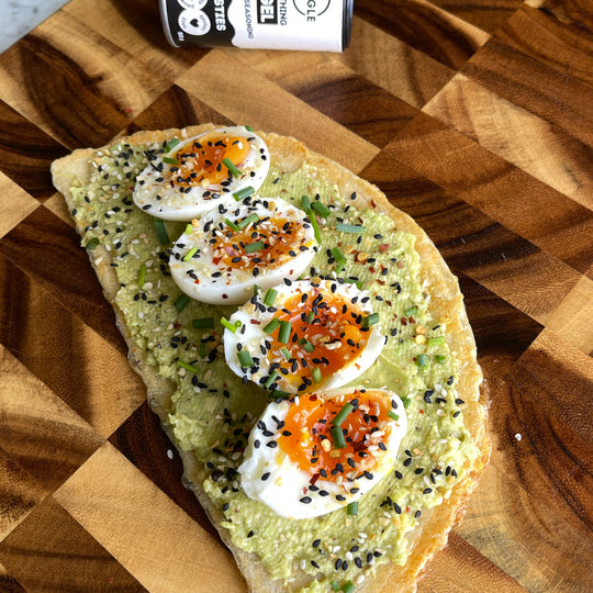 Rice Paper Toast with Avo and Eggs
