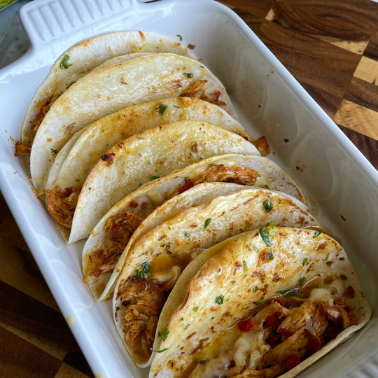 Honey Garlic Butter Cheesy Tacos