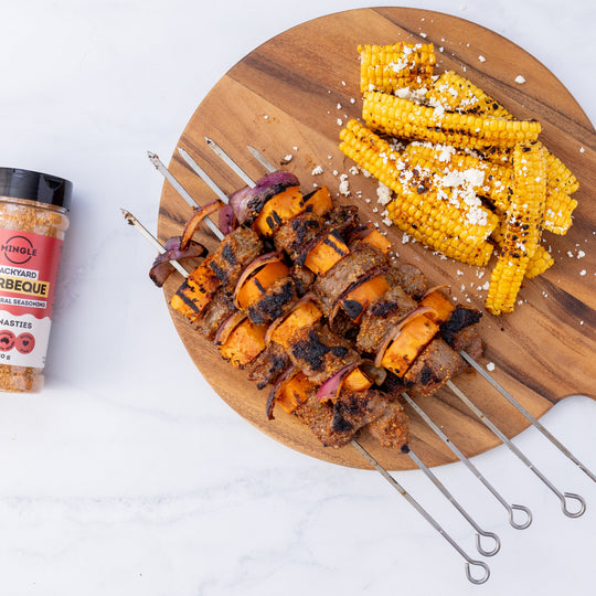 BBQ Beef & Sweet Potato Skewers