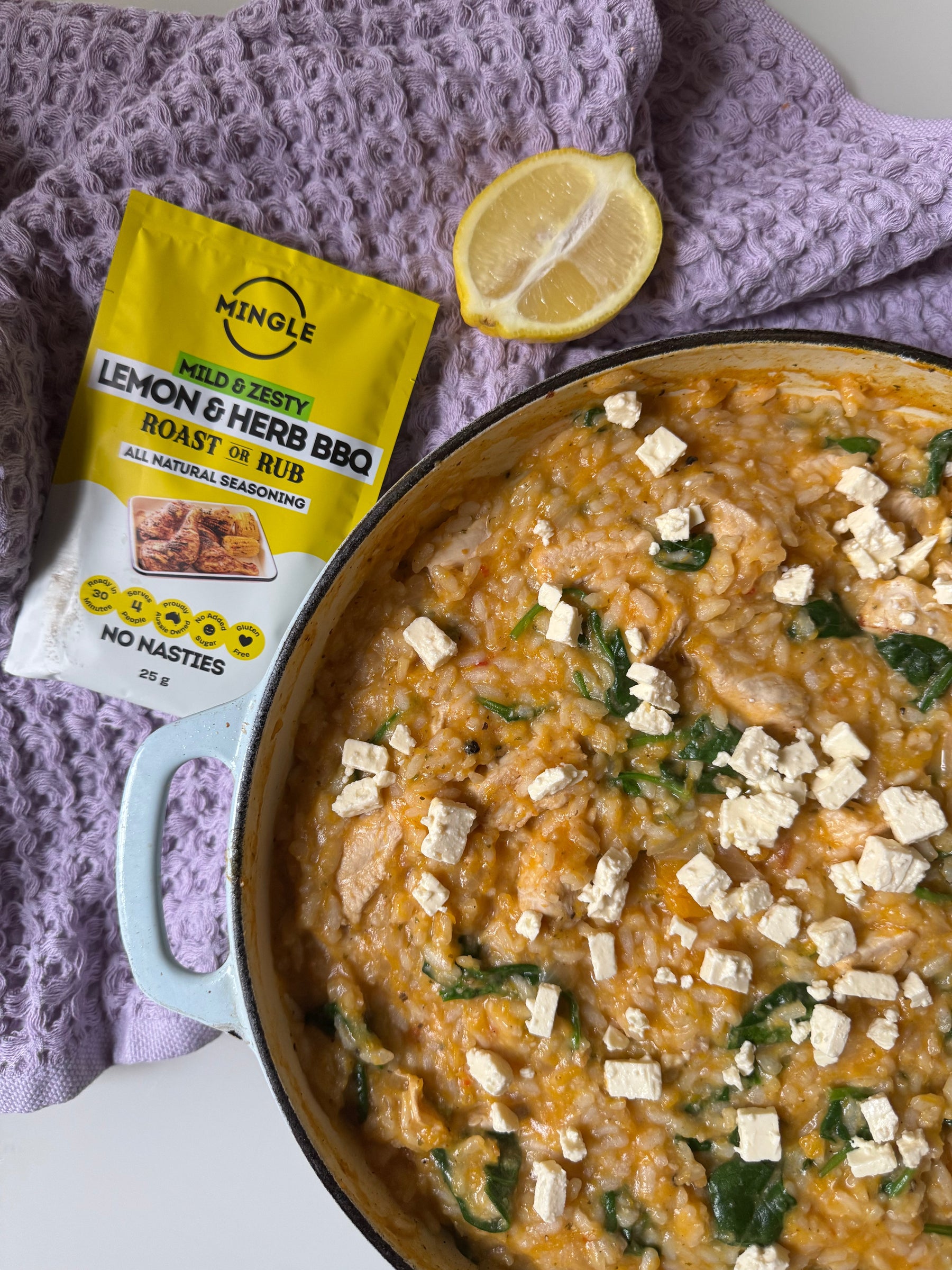Baked Chicken Pumpkin & Feta Risotto