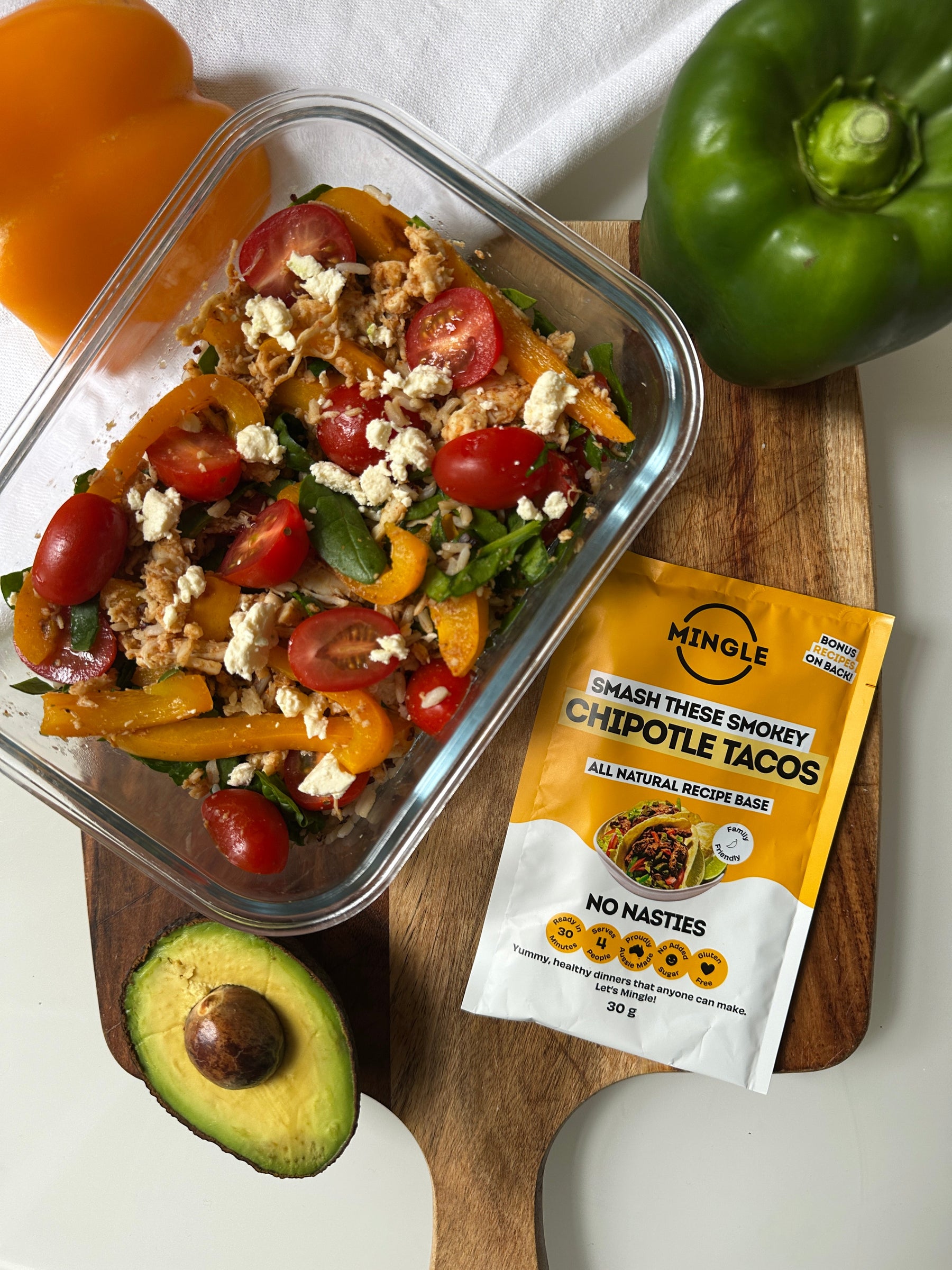 Chipotle Chicken & Feta Salad Meal Prep