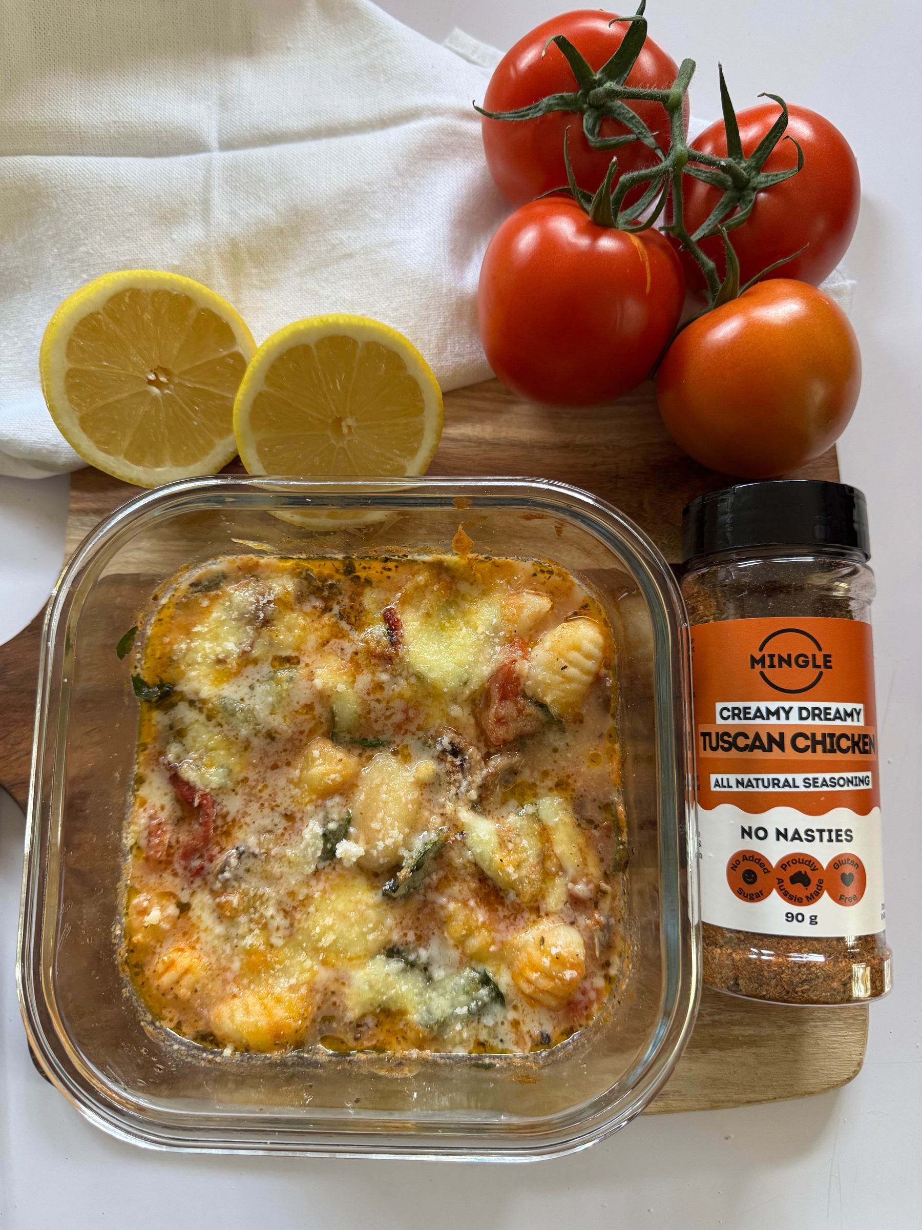 Tuscan Chicken & Gnocchi Bake