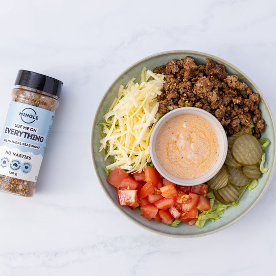 High-Protein Burger Salad Bowl