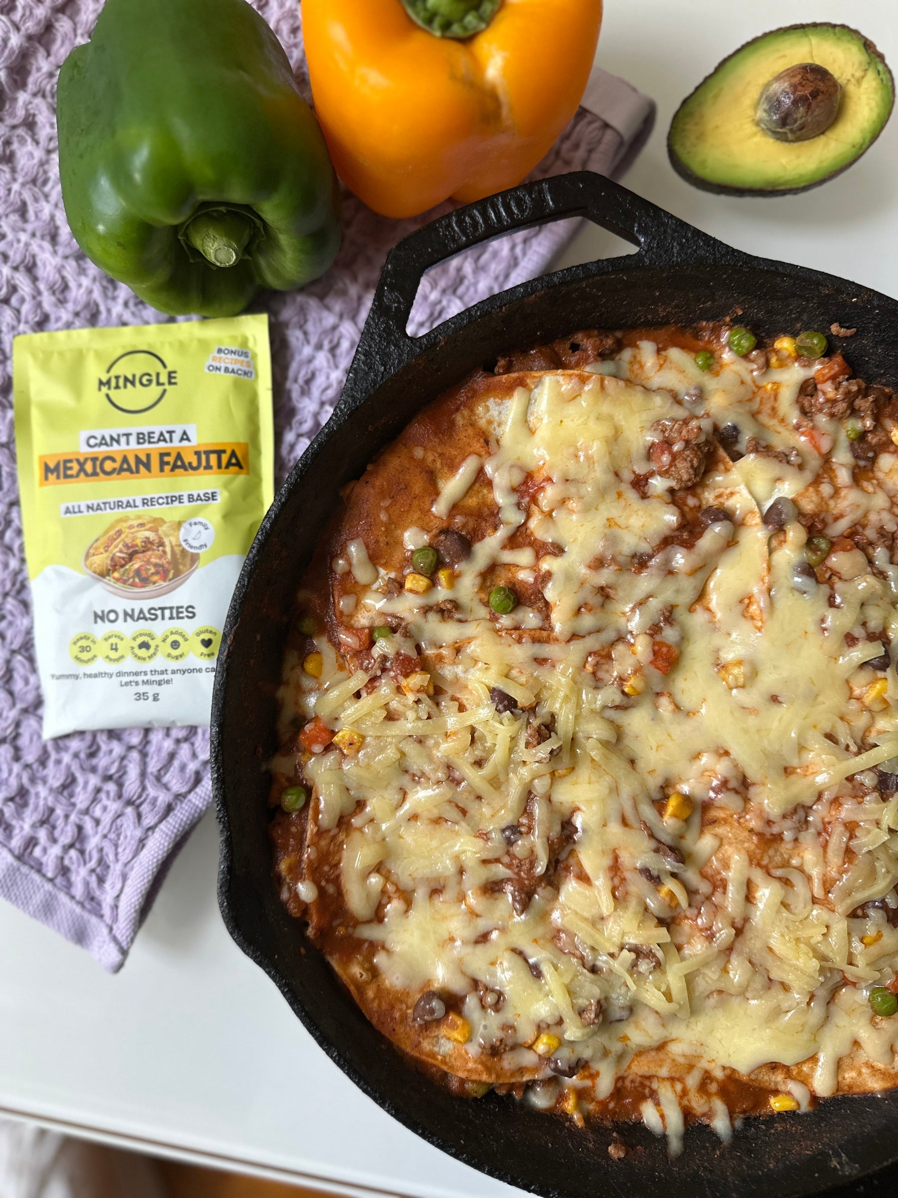 One Pot Fajita Lasagna Bake