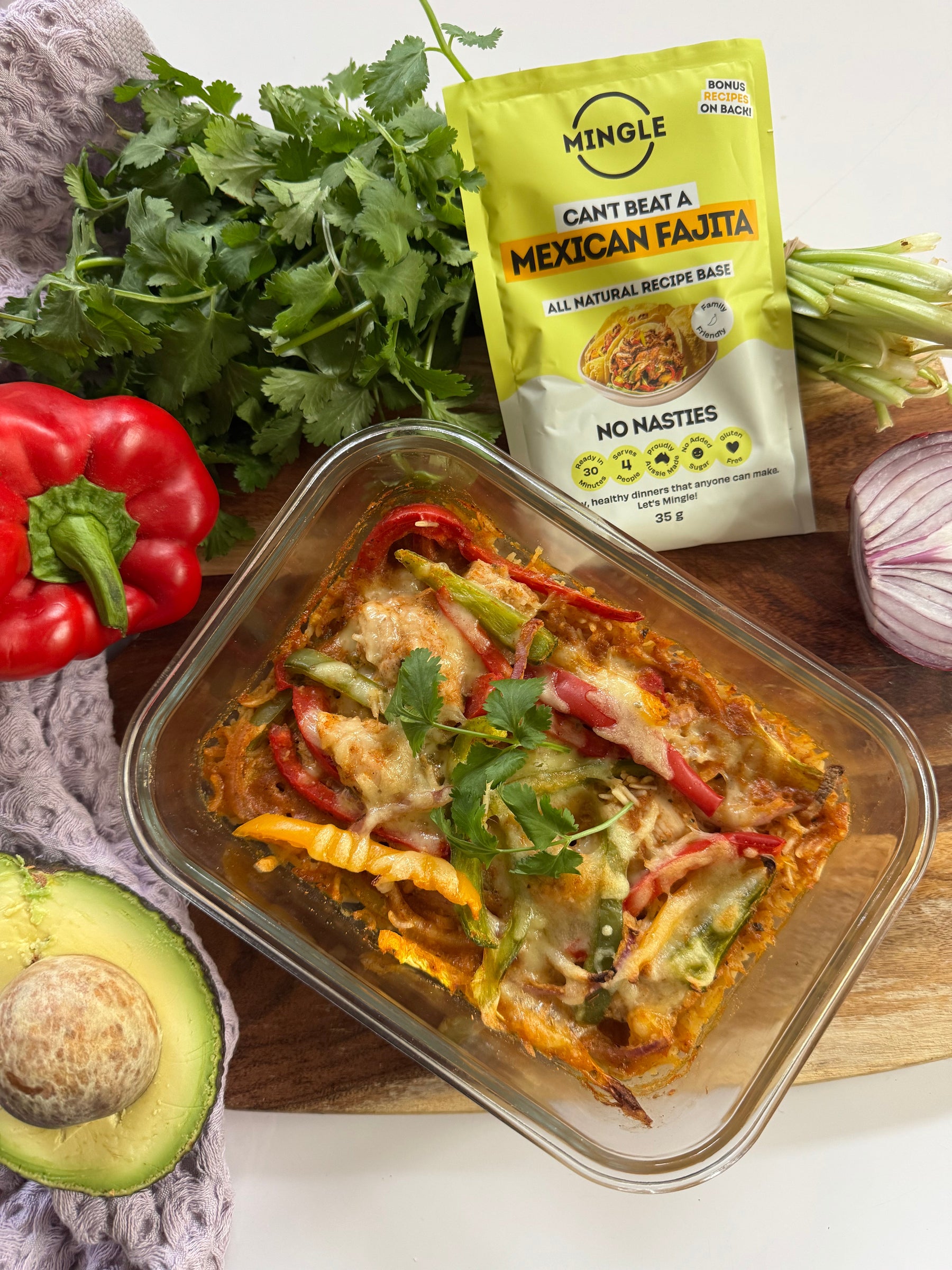 Single Serve Fajita Chicken & Rice Bake