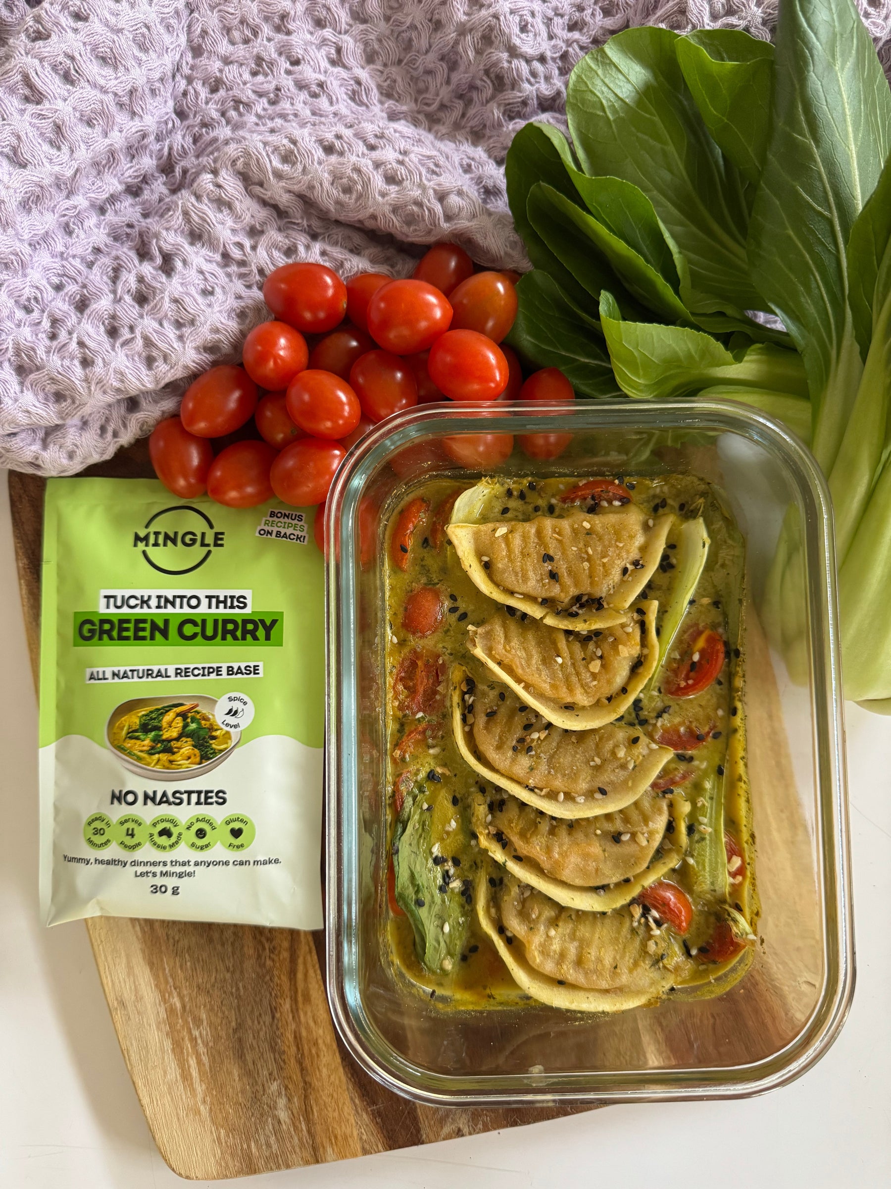 Green Curry Dumpling Bake