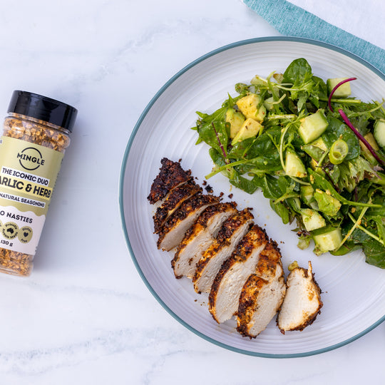 Garlic & Herb Chicken Green Salad (Air Fryer Version)