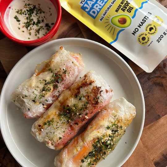 Crispy Rice Paper Rolls with Yuzu Mayo