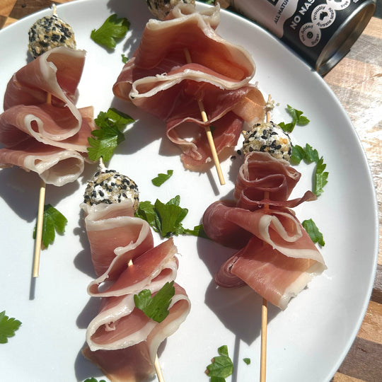Prosciutto Christmas Trees With Goats Cheese Balls