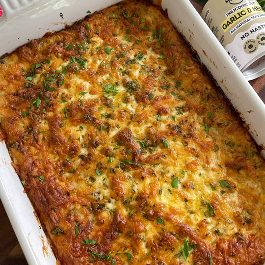Garlic and Herb Cheesy Potato Bake