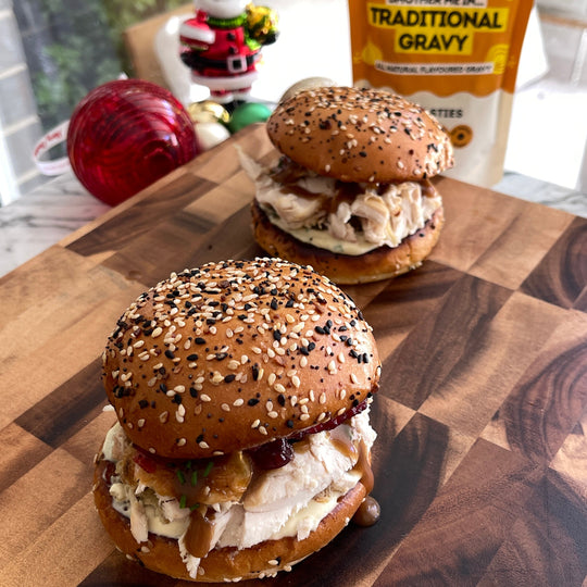 Traditional Gravy Left Over Turkey Burger