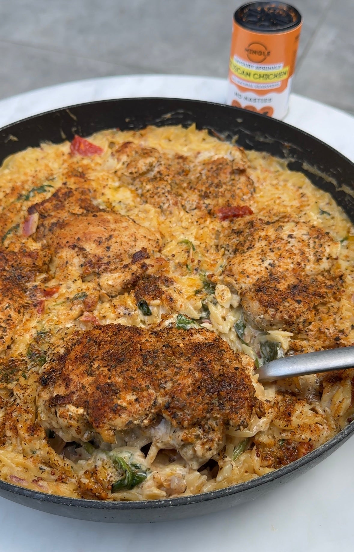 Tuscan Chicken Orzo