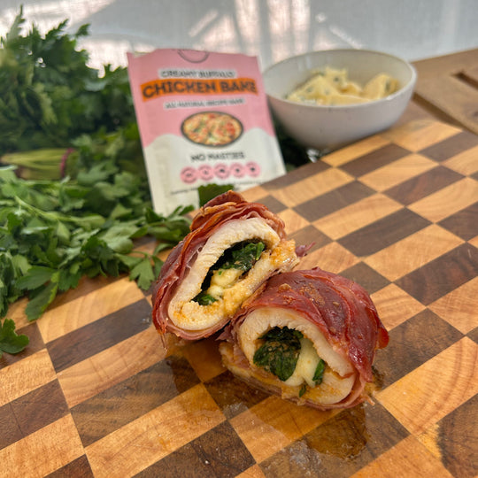 Air-Fried Buffalo Prosciutto Chicken Rolls
