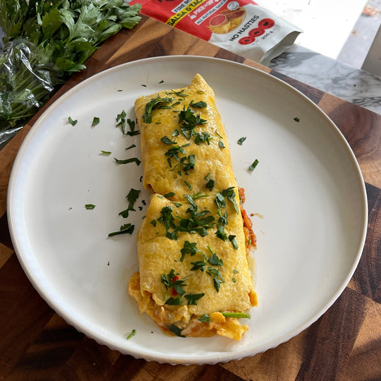 Smashed Hashbrown Omelette