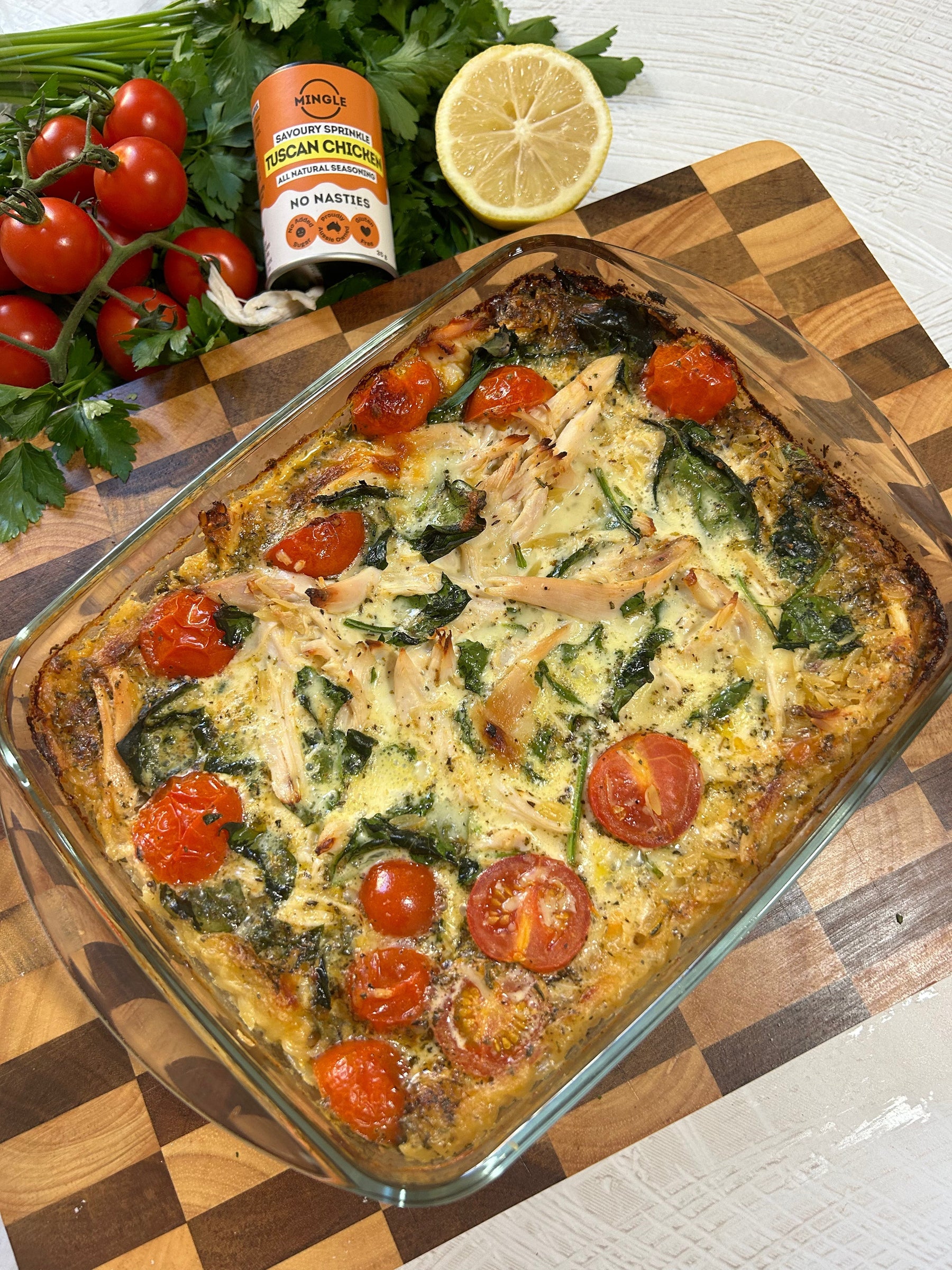 Tuscan Chicken One Pan Bake