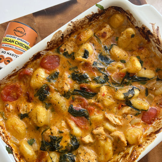 Creamy Tuscan Chicken Gnocchi Bake