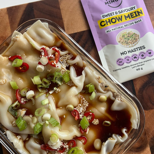Chow Mein Dumpling Lasagna