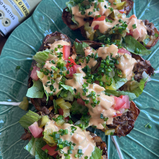Cheese Burger Potato Cups