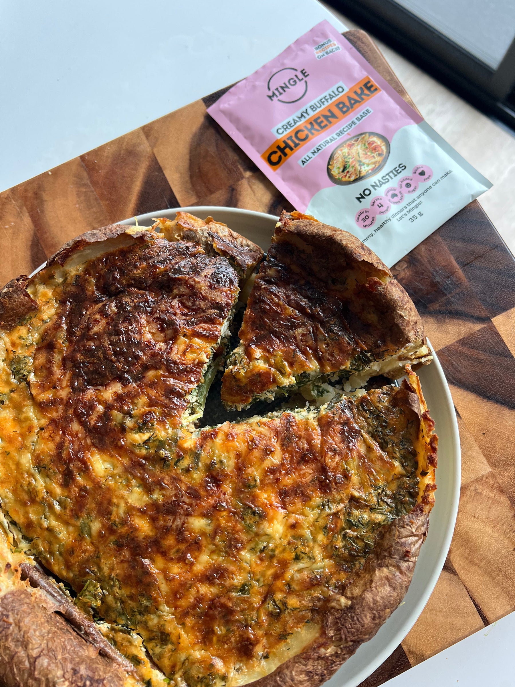 Potato Chicken Buffalo Quiche