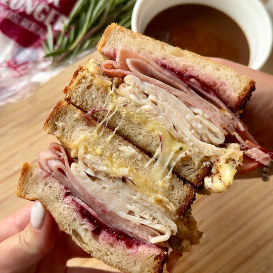 Air-Fryer Leftover Turkey & Ham Toastie