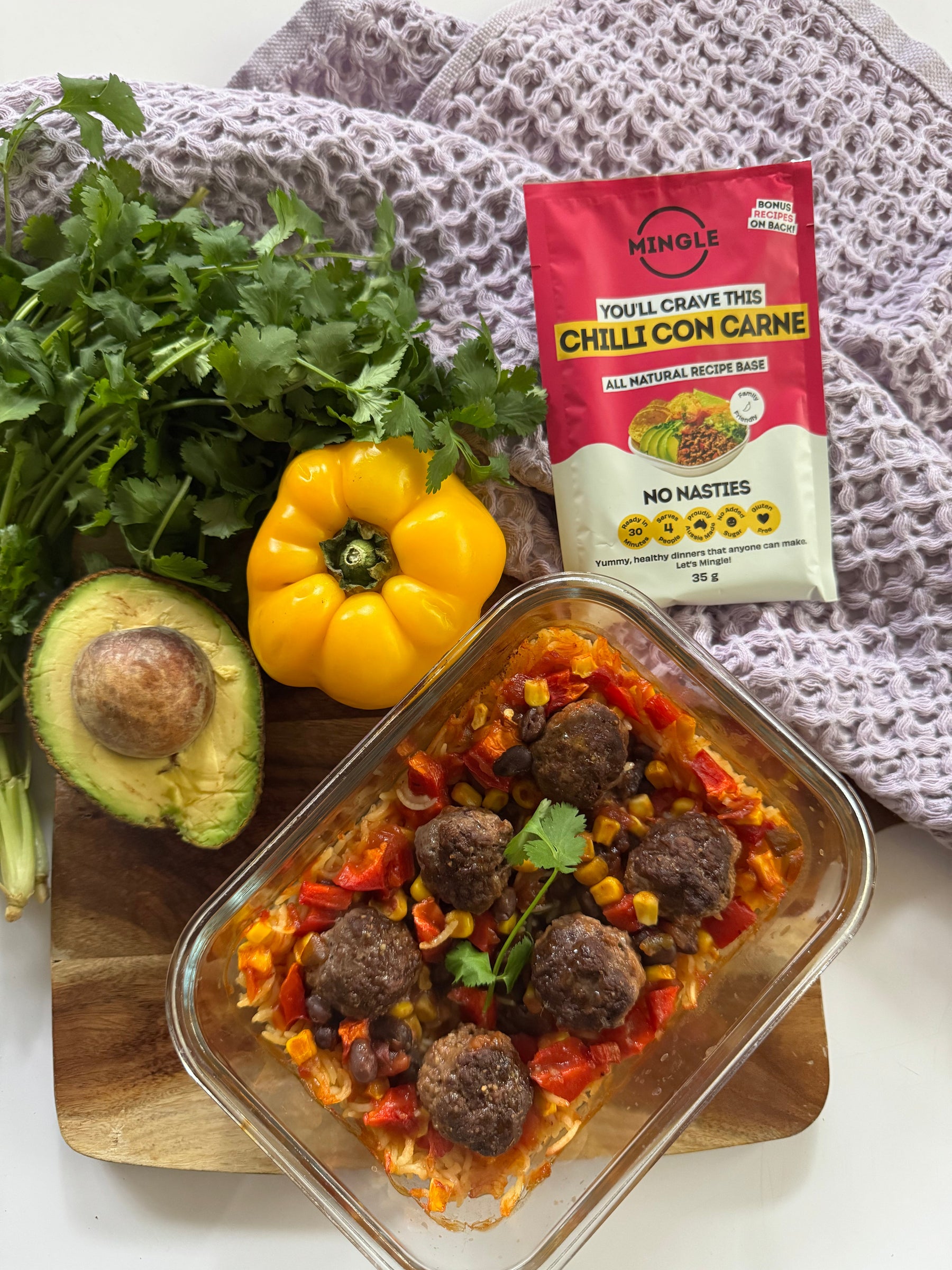 Mexican Meatball Bake