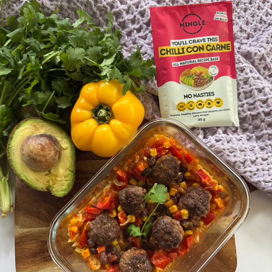 Mexican Meatball Bake