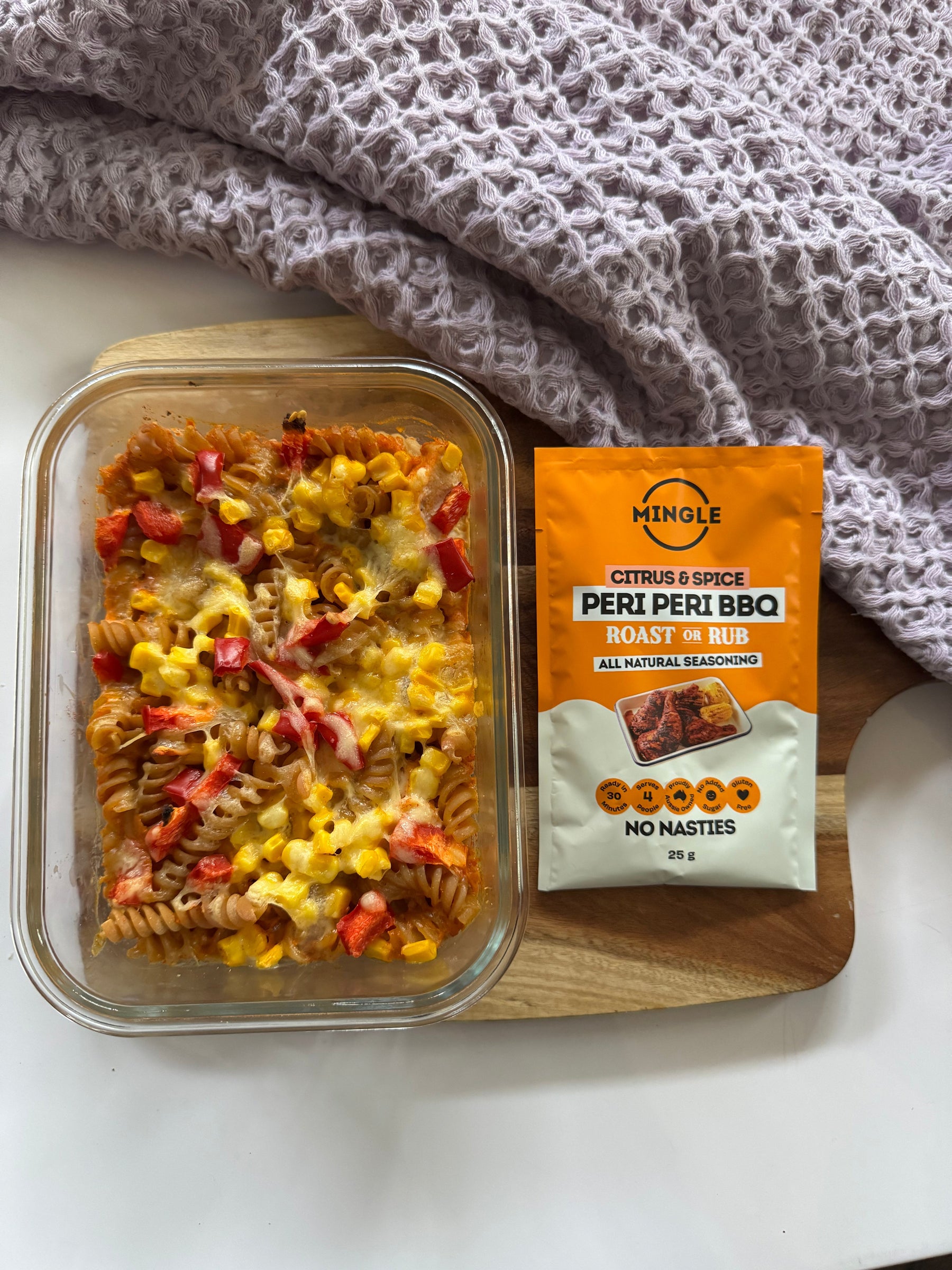 Peri Peri Creamy Chicken Pasta Bake