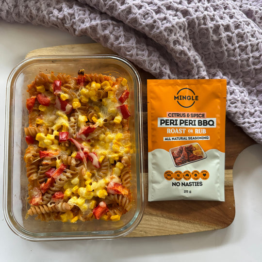 Peri Peri Creamy Chicken Pasta Bake