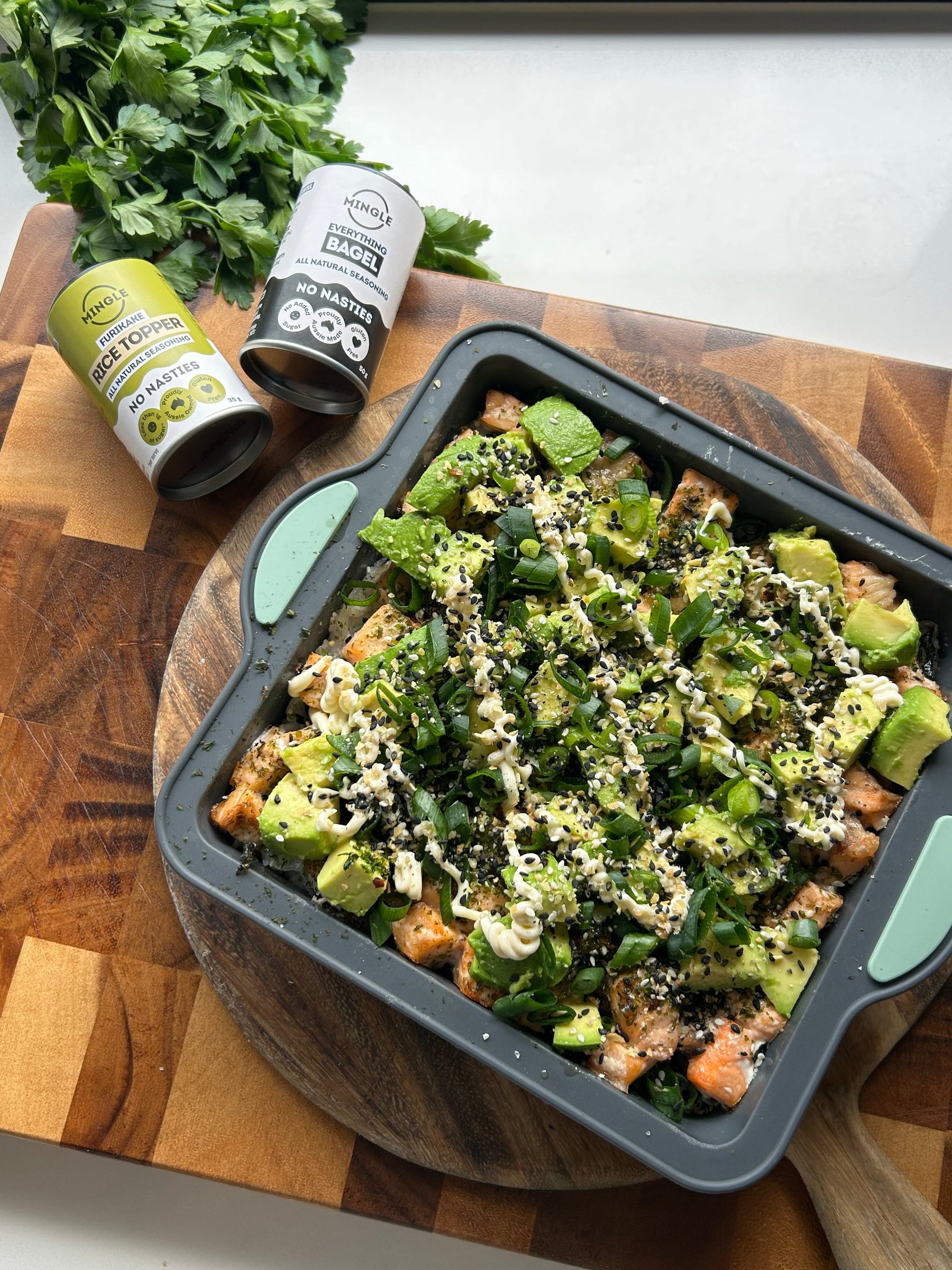 Salmon Sushi Bake