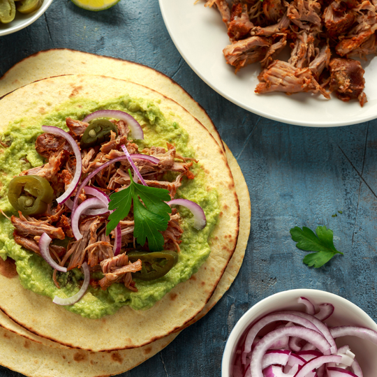 Slow Cooker Shredded Beef or Pork Tacos