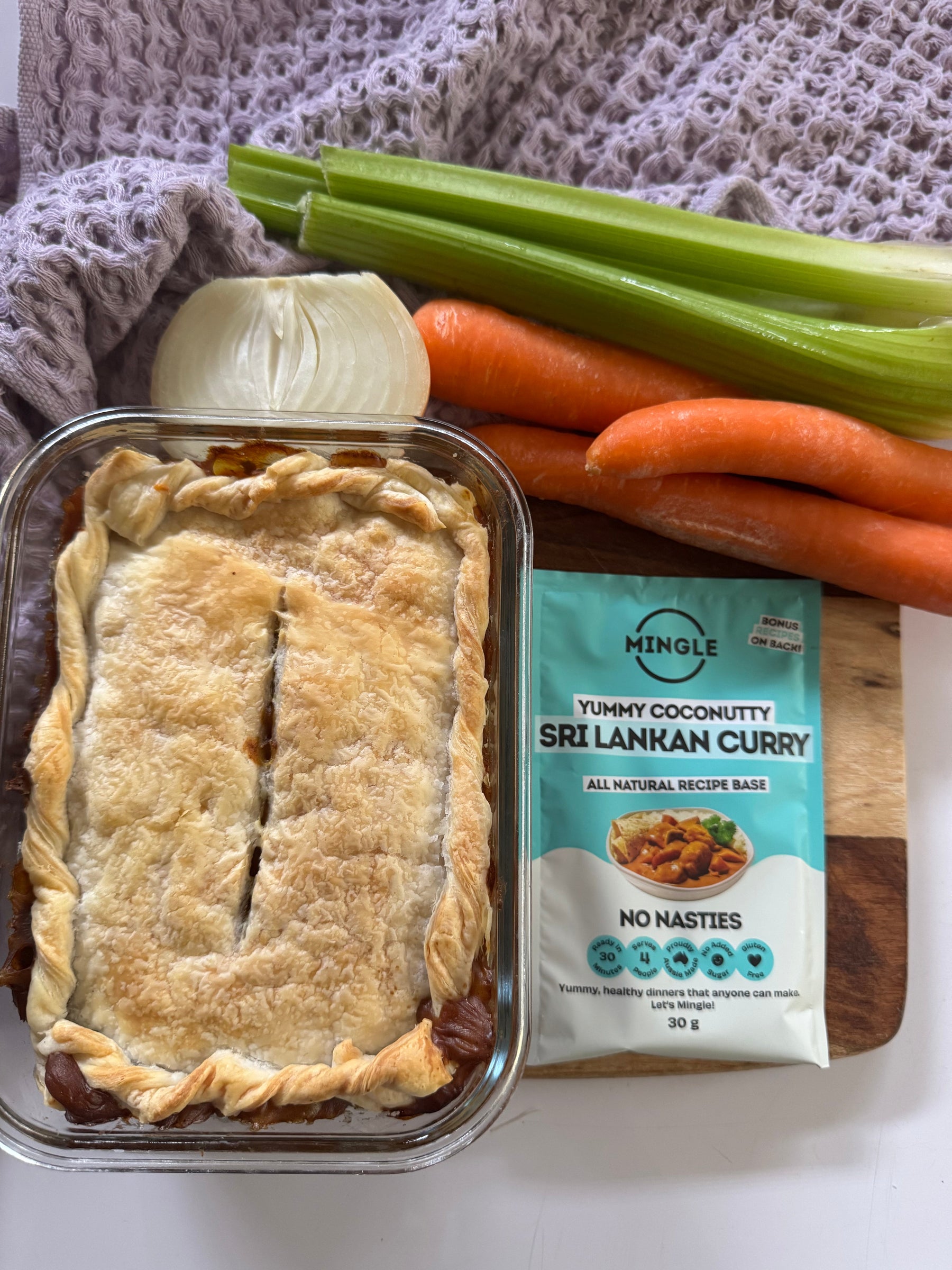 Sri Lankan Chicken Pot Pie Meal Prep