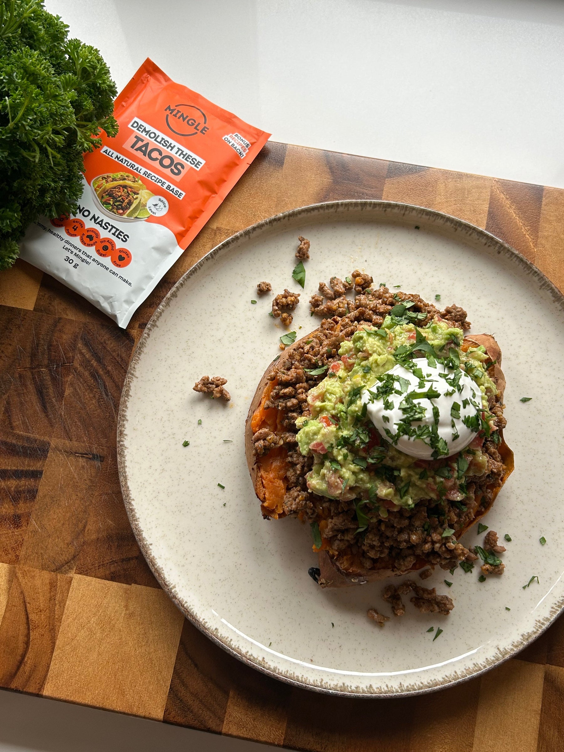 Sweet Potato Taco Boat