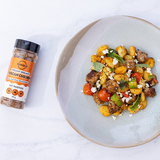 Tuscan-Style Italian Sausage Baked Gnocchi with Veggies